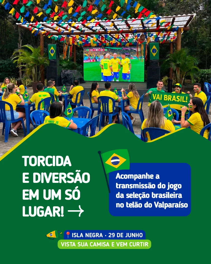Brasil em campo, torcida reunida e um dia inesquecível no Valparaíso Adventure Park.